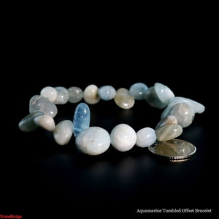 Aquamarine Tumbled Offset Bracelet    from The Rock Space