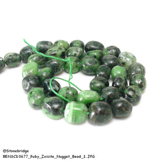 Ruby Zoisite - Nugget Strand 15" Long    from The Rock Space