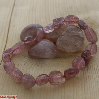 Cherry Quartz (Dyed) Tumbled Bracelets    from The Rock Space