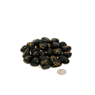 Agate Black Runes Set    from Stonebridge Imports