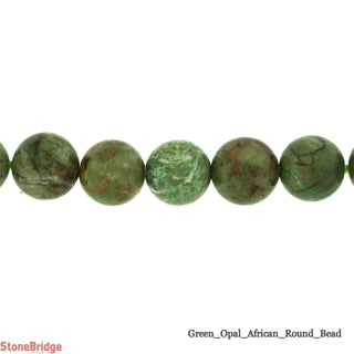 Green African Opal - Round Strand 15" - 6mm    from The Rock Space