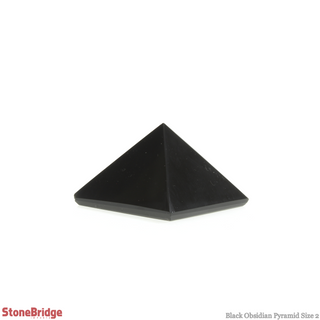 Black Obsidian Pyramid #2 - 1 1/2" to 1 3/4" Wide    from The Rock Space