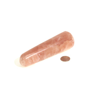 Calcite Rose Rounded Massage Wand - Jumbo #1 - 3" to 4 1/2"    from The Rock Space