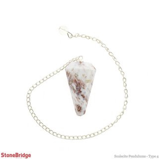 Scolecite Pendulum 6 Facets & Bead