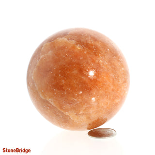 Calcite Orange Sphere - Small #3 - 2 1/4"    from The Rock Space