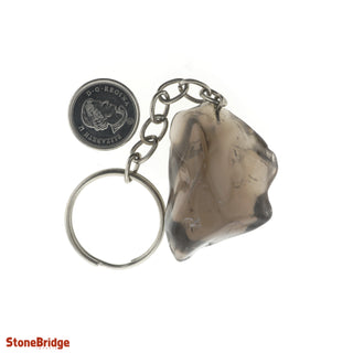 Keychain - Smoky Quartz Tumbled from The Rock Space