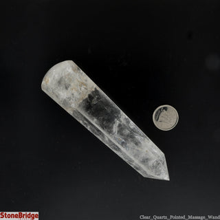 Clear Quartz A Pointed Massage Wand - Extra Large #2 - 3 3/4" to 5 1/4"    from The Rock Space