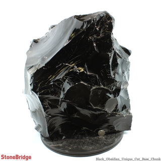 Obsidian Black Boulder Cut-Base U#66 - 17 1/2"    from Stonebridge Imports