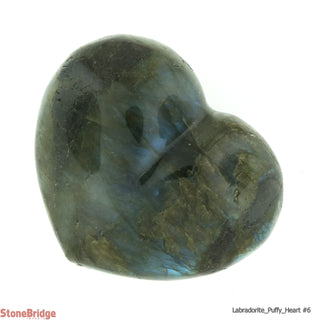 Labradorite High Flash Puffy Heart #6 - 2" to 3 1/4"    from The Rock Space