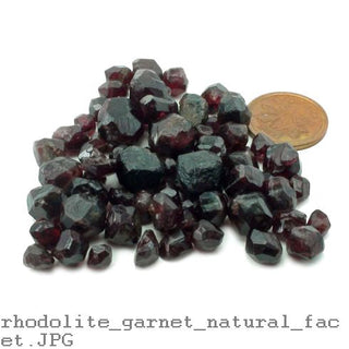 Red Facet Rough Natural Prismatic Gem Garnet - 1/4" to 3/8". Packs of 20g    from The Rock Space