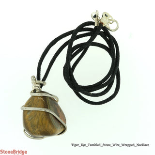 Tiger Eye Tumbled Wrapped Necklaces    from The Rock Space