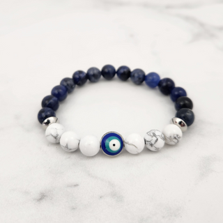 Howlite & Sodalite Bracelet - 8mm from The Rock Space