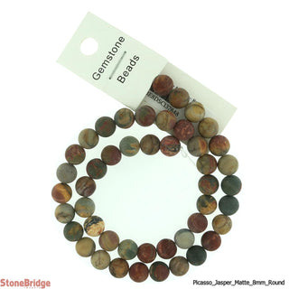 Picasso Jasper Matte - Round Strand 15" - 8mm    from The Rock Space