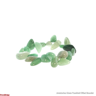 Green Aventurine Tumbled Offset Bracelet from The Rock Space