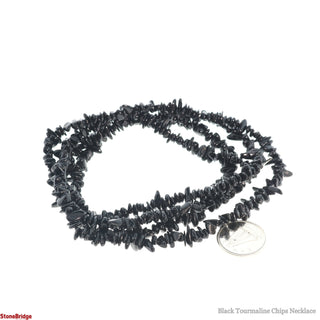 Black Tourmaline Chip Strands - 3mm to 5mm    from The Rock Space