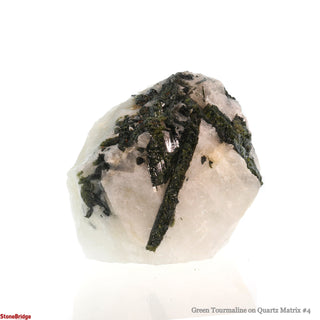 Green Tourmaline on Quartz Matrix #4    from The Rock Space