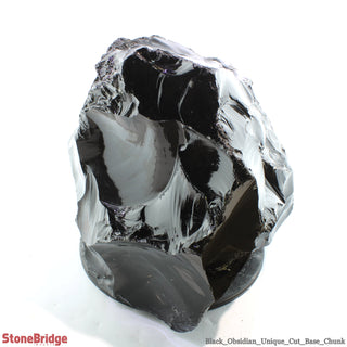 Obsidian Black Boulder Cut-Base U#75 - 15"    from The Rock Space