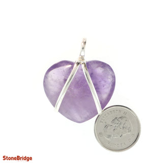 Amethyst V-Bale Heart Pendant    from The Rock Space