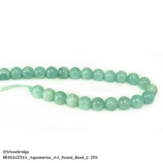 Aquamarine E Bead Strand