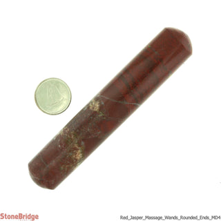 Red Jasper Rounded Massage Wand - Medium #2 - 3" to 4"    from Stonebridge Imports