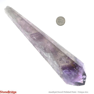 Amethyst Point Polished Sword U#21 - 8 1/4"    from The Rock Space