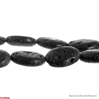 Black Lava Flat Oval Strand #1    from The Rock Space