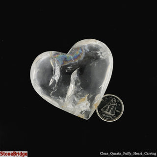 Clear Quartz A Heart #3 - 1 1/2" to 2 1/2"    from The Rock Space