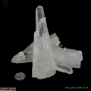 Laser Quartz Cluster U#8 - 4" from The Rock Space