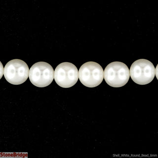 Shell, White - Round Strand 15" - 6mm    from The Rock Space