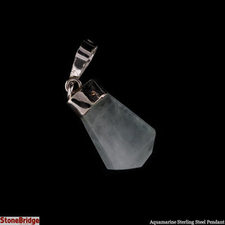 Aquamarine Translucent Sterling Silver Pendant - 3/4" to 1 1/4" from The Rock Space