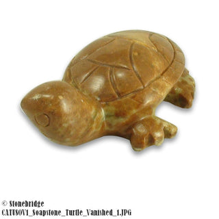 Turtle Soapstone Carving Varnished    from The Rock Space