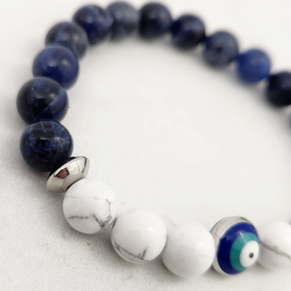 Howlite & Sodalite Bracelet - 8mm from The Rock Space