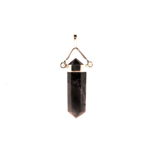 Rhodonite Double Terminated Wand - Swivel Silver Pendant    from The Rock Space