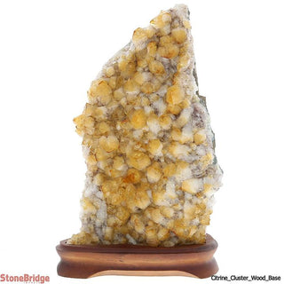 Citrine Cluster On Wood Base Unique #14 - 12" Tall    from The Rock Space