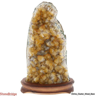 Citrine Cluster On Wood Base Unique #18    from The Rock Space