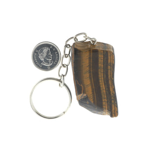 Keychain - Tiger's Eye Gold Slice