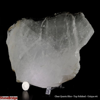 Clear Quartz Slice Top Polished U#7 - 8"    from The Rock Space