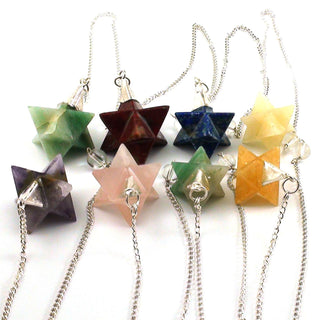 Merkaba Star Pendulum with bead at end of chain    from The Rock Space