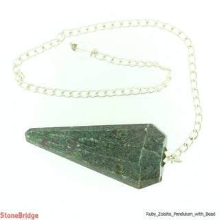 Ruby Zoisite Multifaceted Pendulum with Bead    from The Rock Space