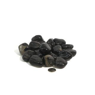 Black Onyx Tumbled Stones - Brazil