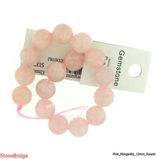 Morganite Pink - Round Strand 7" - 12mm    from The Rock Space