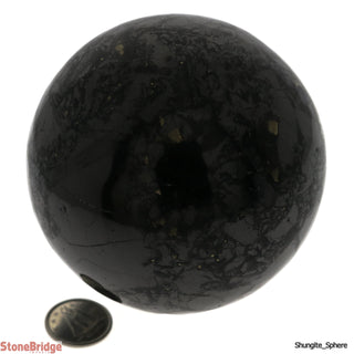 Shungite Sphere - Medium #3 - 2 3/4"    from The Rock Space