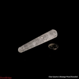 Clear Quartz A Rounded Massage Wand - Small #3 - 3 1/2" to 4 1/2"    from The Rock Space