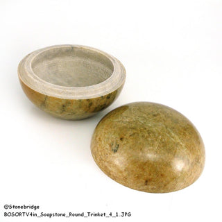 Soapstone Trinket Box - 4" Wide    from Stonebridge Imports