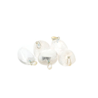 Clear Quartz Tumbled Pendants - 5 Pack from The Rock Space