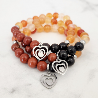 Garnet & Carnelian & Red Jasper Bracelet - 8mm    from The Rock Space