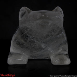 Clear Quartz Unique Frog Carving #1    from The Rock Space