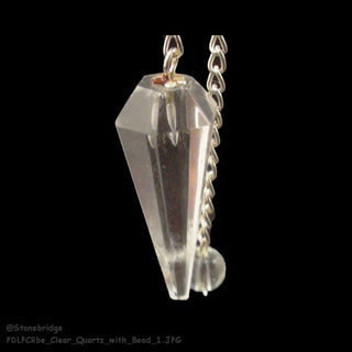 Clear Quartz Pendulum 6 Facets & Bead from The Rock Space