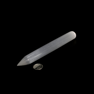 Selenite Pointed Massage Wand - 5 3/4"    from The Rock Space