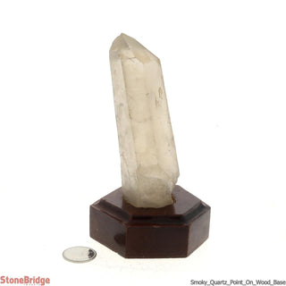 Smoky Quartz Point On Wood Base #1    from The Rock Space